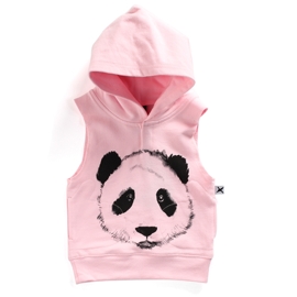Minti S14 Baby Sleeveless Hood Painted Panda Ballet